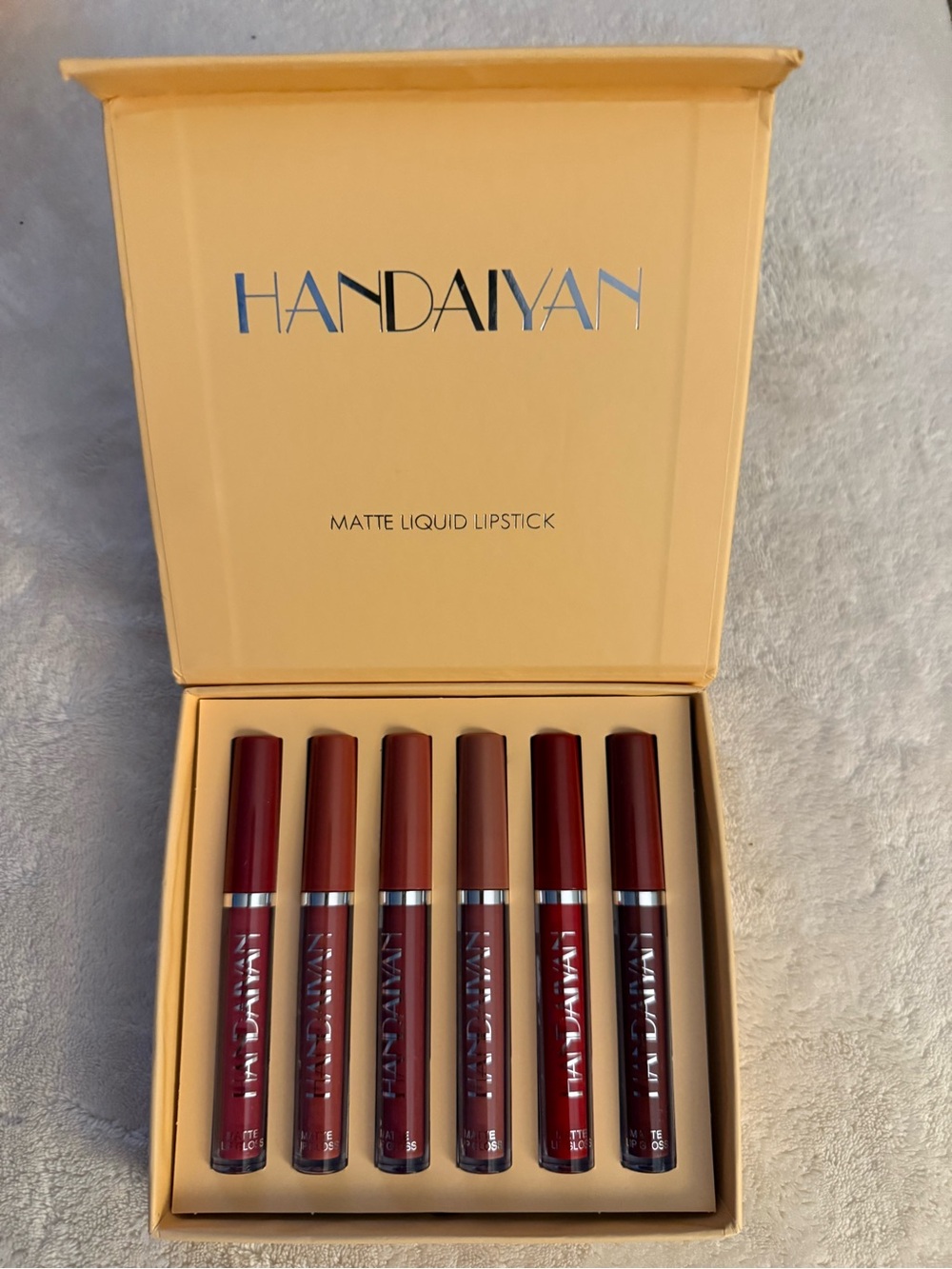 Handaiyan Matte Liquid Lipstick Set — Deep Red Collection